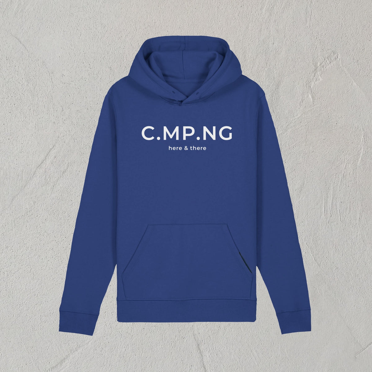 Produktfoto des C.MP.NG Camping Hoodie in dem original design in der Farbe abenddämmerung