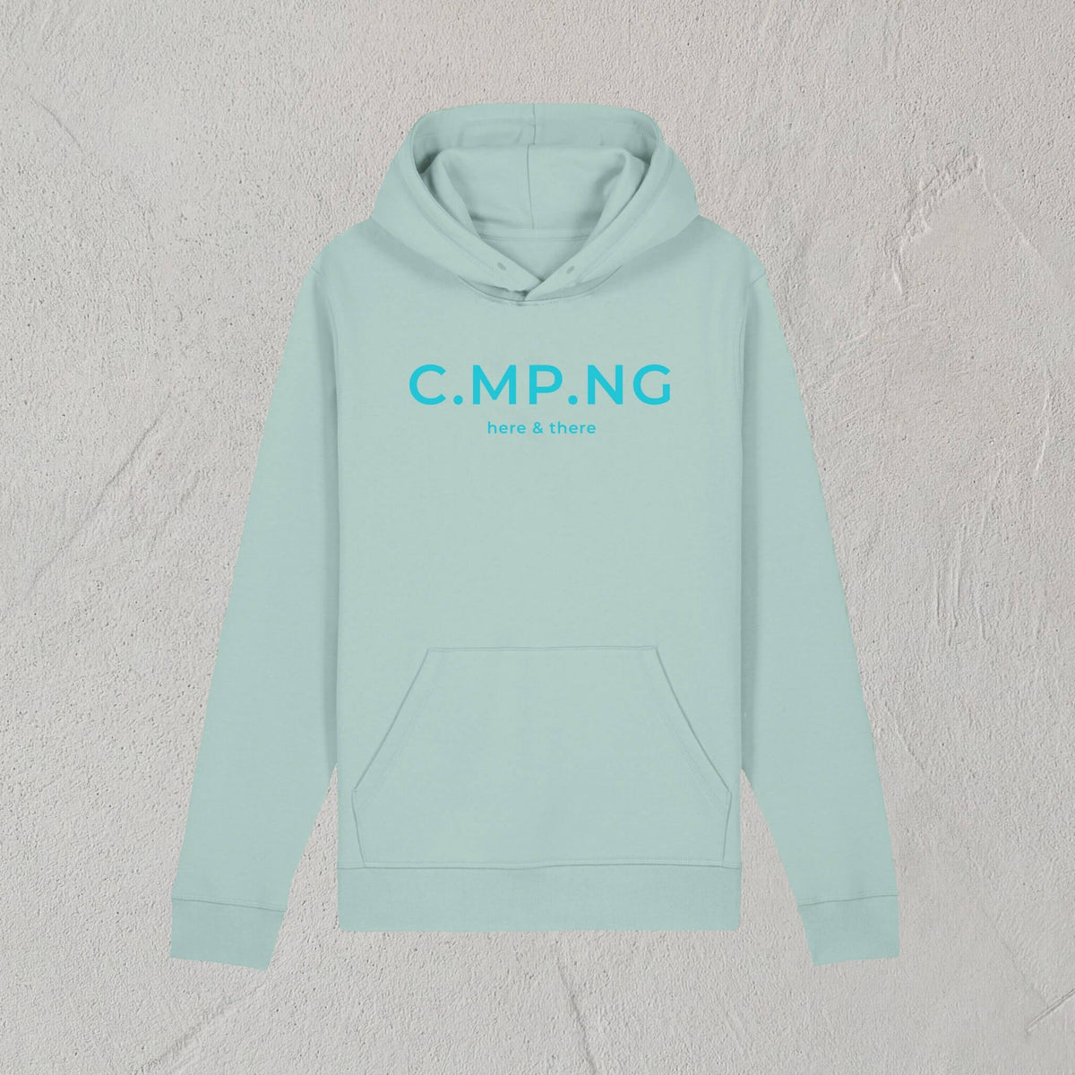 Produktfoto des C.MP.NG Camping Hoodie in dem original design in der Farbe aloe