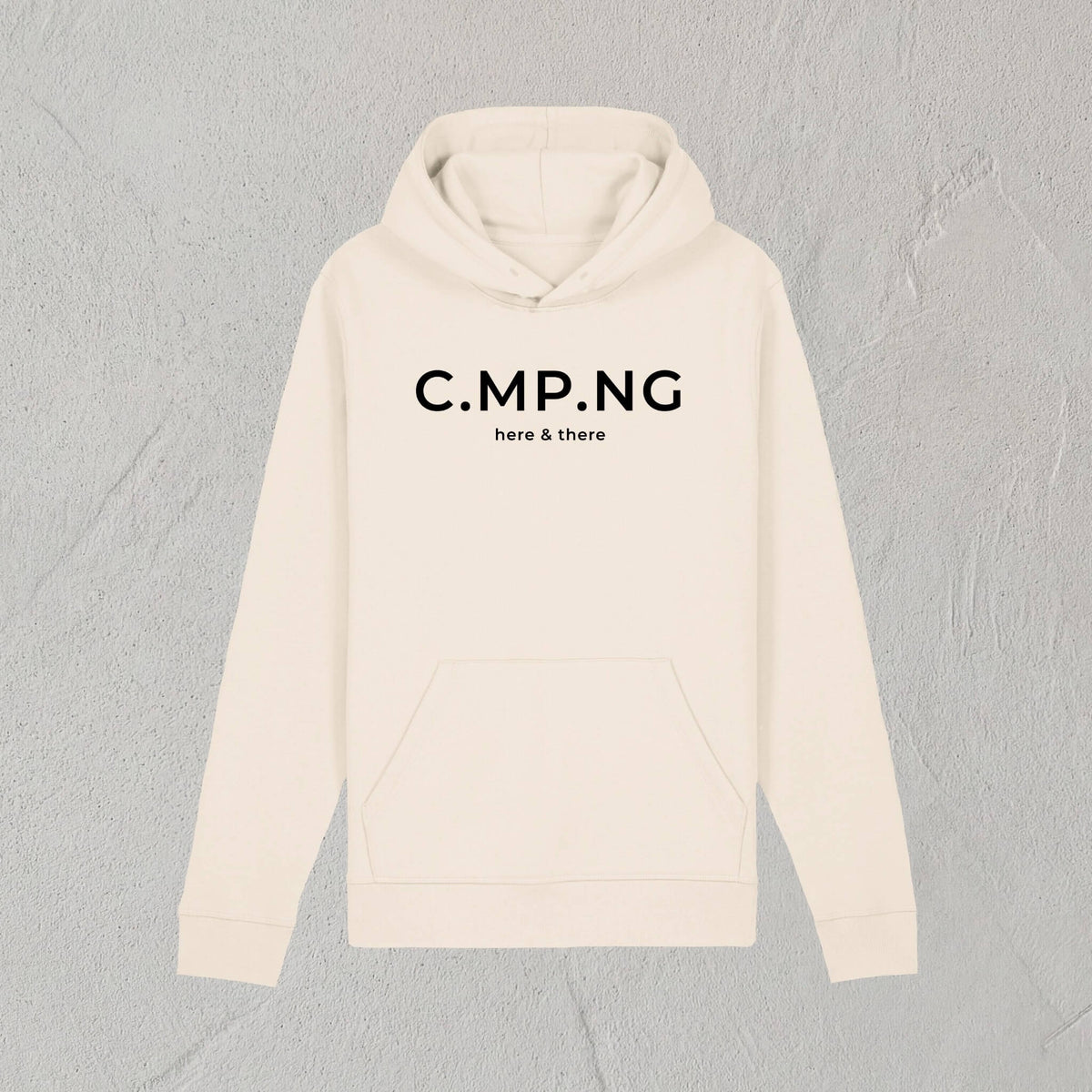 Produktfoto des C.MP.NG Camping Hoodie in dem original design in der Farbe milchshake