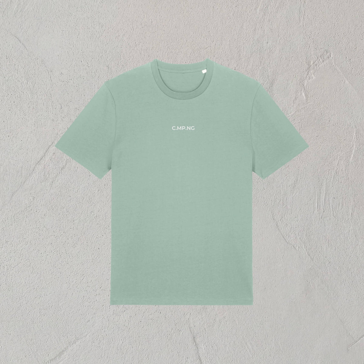 Produktfoto des C.MP.NG Camping Tshirts original in der Farbe aloe.
