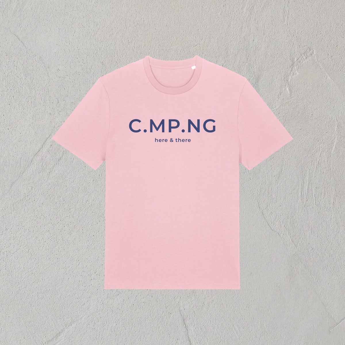 Produktfoto des C.MP.NG Camping Tshirts original in der Farbe rosa.