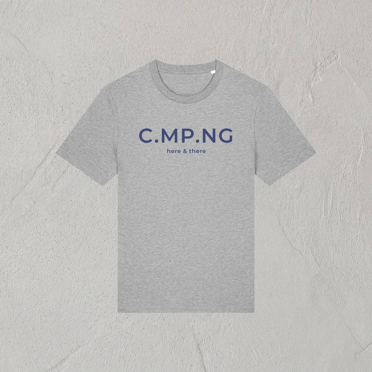 Produktfoto des C.MP.NG Camping Tshirts original in der Farbe sanft-grau.